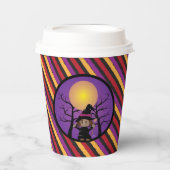 Niedliche Hexenkind Halloween-Party-Papiertasse Pappbecher (Vorderseite)