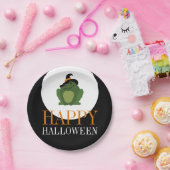 Niedliche Hexenkröte, glückliches Halloween Pappteller (Party)