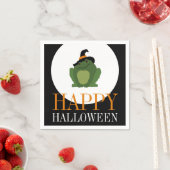 Niedliche Hexenkröte, glückliches Halloween Serviette (Beispiel)