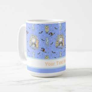 Niedliche Hexenmädchen mit Fledermäusen Kaffeetasse