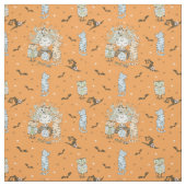 Niedliche Hexenmädchen mit Fledermäusen Stoff (Muster)