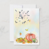 Niedliche Hexenmäuse auf dem Pumpkin Einladung (Rückseite)