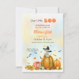 Niedliche Hexenmäuse auf dem Pumpkin Einladung