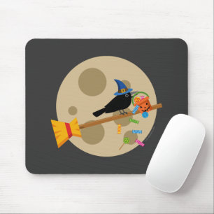 Niedliche Hexenschnecke auf einem Brotspreißlöffel Mousepad