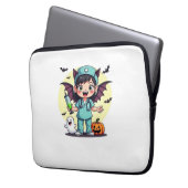 Niedliche Hexenschwester Halloween Premium T - Shi Laptopschutzhülle (Vorderseite Links)
