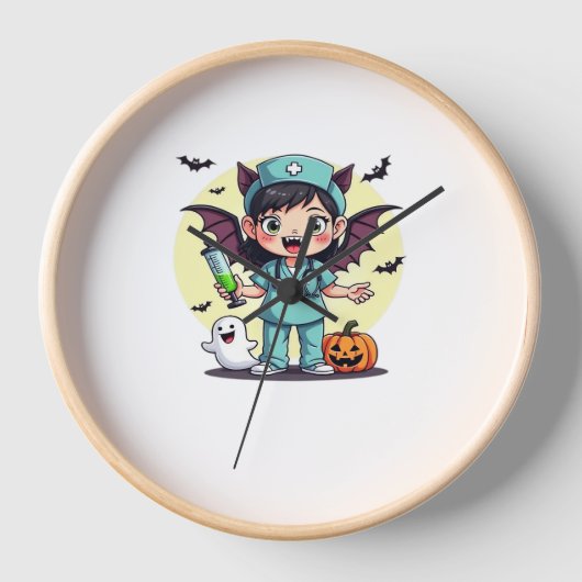 Niedliche Hexenschwester Halloween Premium T - Shi Uhr (Vorderseite)
