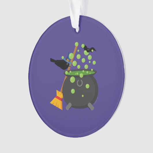 Niedliche Hexenzange mit Blick auf einen blühenden Ornament (Vorderseite)