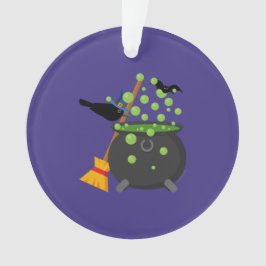 Niedliche Hexenzange mit Blick auf einen blühenden Ornament