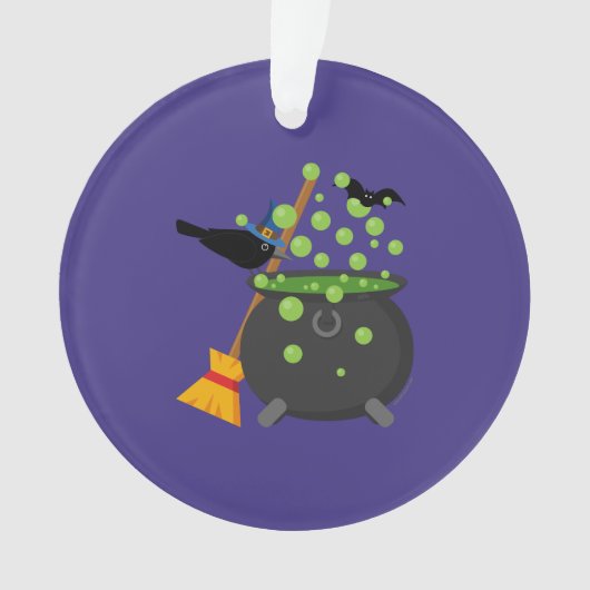 Niedliche Hexenzange mit Blick auf einen blühenden Ornament (Vorderseite)