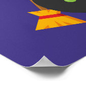 Niedliche Hexenzange mit Blick auf einen blühenden Poster (Ecke)