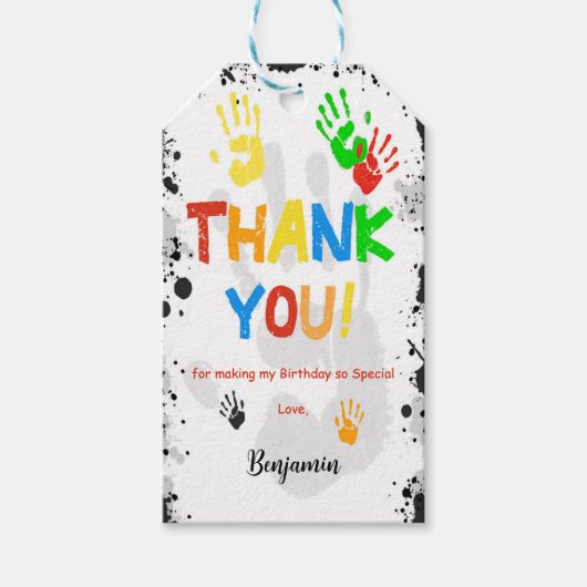 Niedliche High Five-Gift-Tags Geschenkanhänger (Vorderseite)