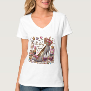 Niedliche High Heels Geburtstag Königin T - Shirt