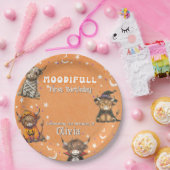 Niedliche Highland Cows Moodifull Halloween Geburt Pappteller (Party)