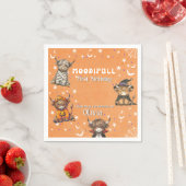 Niedliche Highland Cows Moodifull Halloween Geburt Serviette (Beispiel)