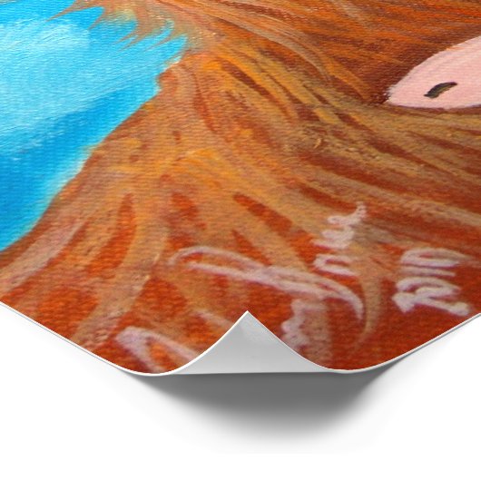 NIEDLICHE HIGHLAND POSTER (Ecke)