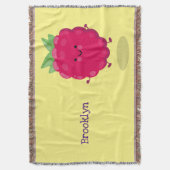 Niedliche Himbeere-Cartoon-Abbildung Decke (Vorderseite Vertikal)