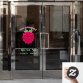 Niedliche Himbeere-Cartoon-Abbildung Fensteraufkleber (Büro Tür)