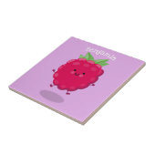 Niedliche Himbeere-Cartoon-Abbildung Fliese (Seite)