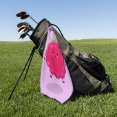 Niedliche Himbeere-Cartoon-Abbildung Golfhandtuch (Gras)