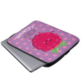 Niedliche Himbeere-Cartoon-Abbildung Laptopschutzhülle (Vorne Knopf)