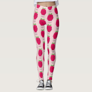 Niedliche Himbeere-Cartoon-Abbildung Leggings