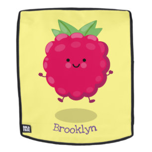 Niedliche Himbeere-Cartoon-Abbildung Rucksack