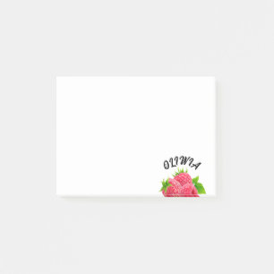 Niedliche Himbeere Personalisiert Post-it-Notizen Post-it Klebezettel