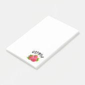 Niedliche Himbeere Personalisierte Noten Post-it Klebezettel (angewinkelt)