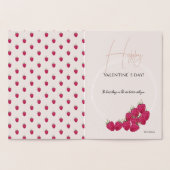 Niedliche Himbeeren Aquarellbilder Folienkarte (Innenseite)