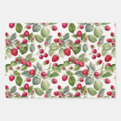 Niedliche Himbeeren Wasserfarbe Geschenkpapier Set (Vorderseite 2)