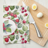 Niedliche Himbeeren Wasserfarbe Geschirrtuch (Viertel Falte)