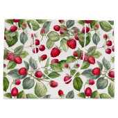 Niedliche Himbeeren Wasserfarbe Große Geschenktüte (Rückseite)