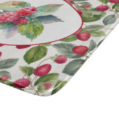 Niedliche Himbeeren Wasserfarbe Schneidebrett (Ecke)