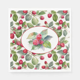 Niedliche Himbeeren Wasserfarbe Serviette