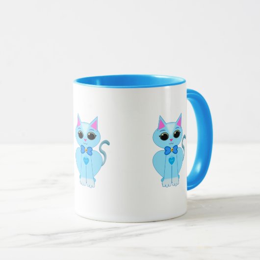 Niedliche himmlische Katze Tasse (VorderseiteRechts)