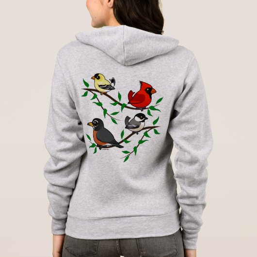 Niedliche Hinterhofvögel Hoodie (Rückseite)