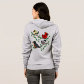 Niedliche Hinterhofvögel Hoodie (Schwarz voll)