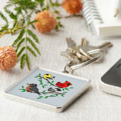 Niedliche Hinterhofvögel Schlüsselanhänger (Seite)