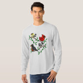 Niedliche Hinterhofvögel T-Shirt (Vorne ganz)