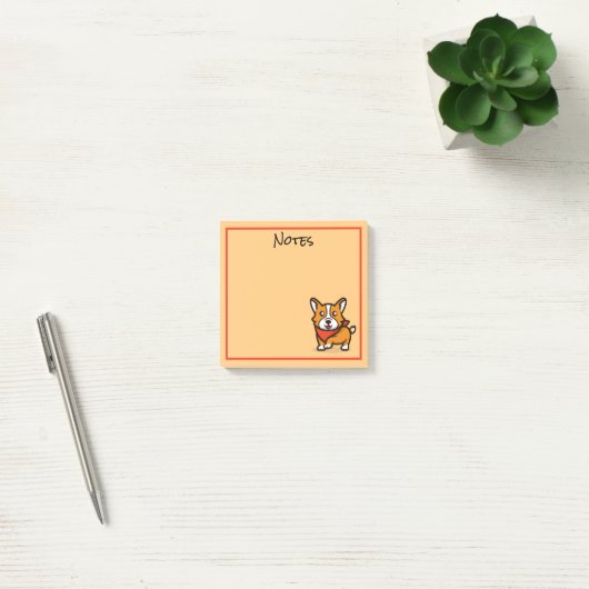Niedliche Hinweise für Corgi-Hunde Post-it Klebezettel (Büro)