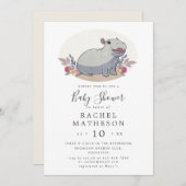 Niedliche Hippie-Babydusche Einladung (Vorne/Hinten)