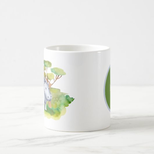 niedliche Hippie-Dame fügt Text hinzu Kaffeetasse (Mittel)