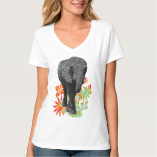 Niedliche Hippie-Elefant-T-Shirts T-Shirt
