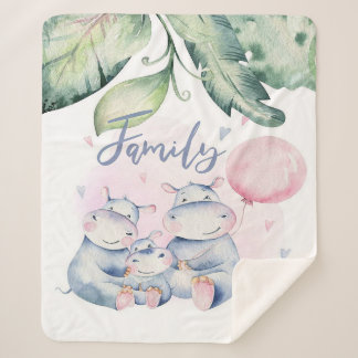 Niedliche Hippie-Familie | Dekor Sherpadecke