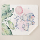 Niedliche Hippie-Familie | Dekor Sherpadecke (Vorderseite (Horizontal))