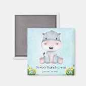 Niedliche Hippo Baby Dusche Gastgeschenke Magnet (Vorderseite/Rückseite)