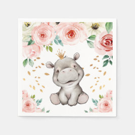 Niedliche Hippo Babydusche Napkins Serviette