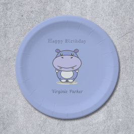 Niedliche Hippo Birthday Paper Teller