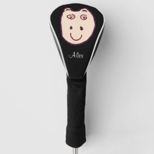 Niedliche Hippo Black Custom Golf Head Abdeckung Headcover
