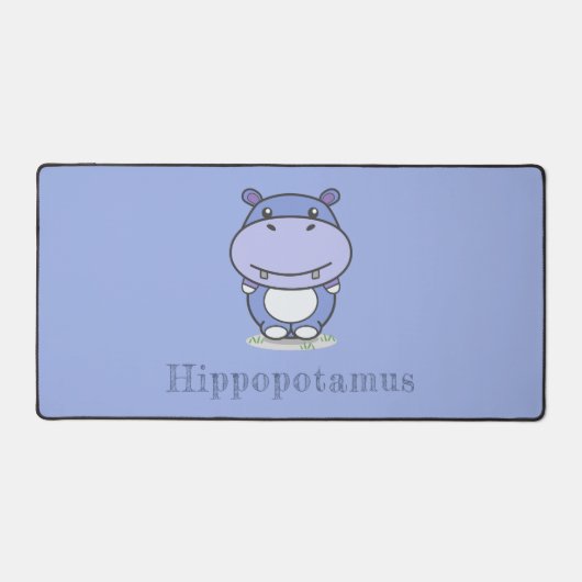 Niedliche Hippo-Desk-Mat Schreibtischunterlage (Vorderseite)